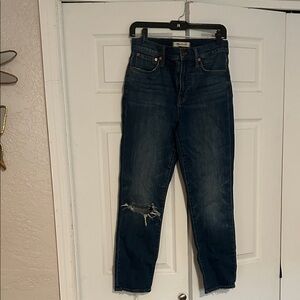 Madewell Dark Blue Cropped Jeans